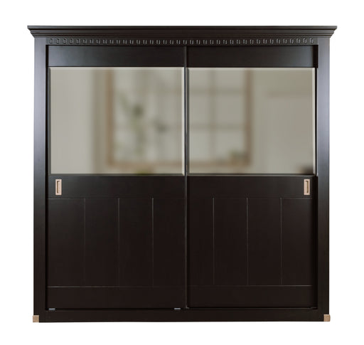 Dulap Dormitor cu 2 usi culisante Saint Tropez, Negru, 212.2 Cm