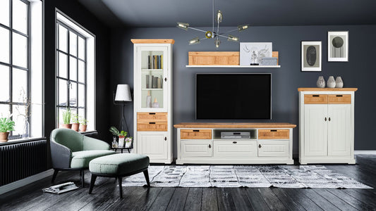 Set Living Tivoli Furniruit Alb Si Natur