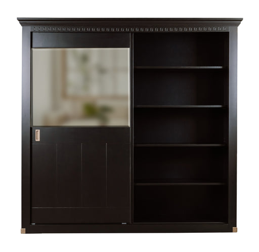Set Dormitor Saint Tropez Negru, Pat Cu Dimensiune Saltea 160 X 200, Dulap Cu Usi Culisante, 2 Noptiere, Vopsit Negru