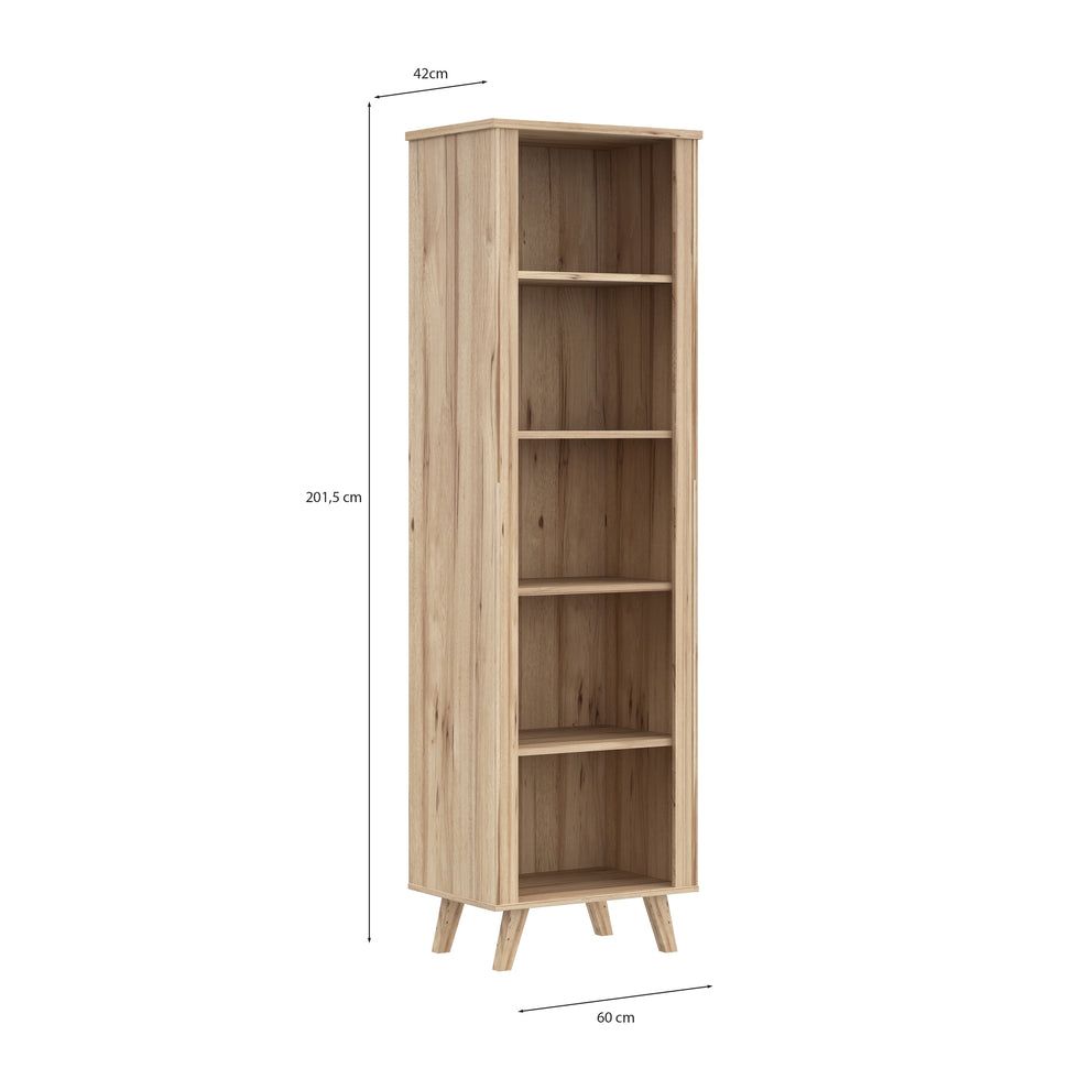 Etajera Mica Vankka, Stejar Pardosit Si Alb, 60 Cm