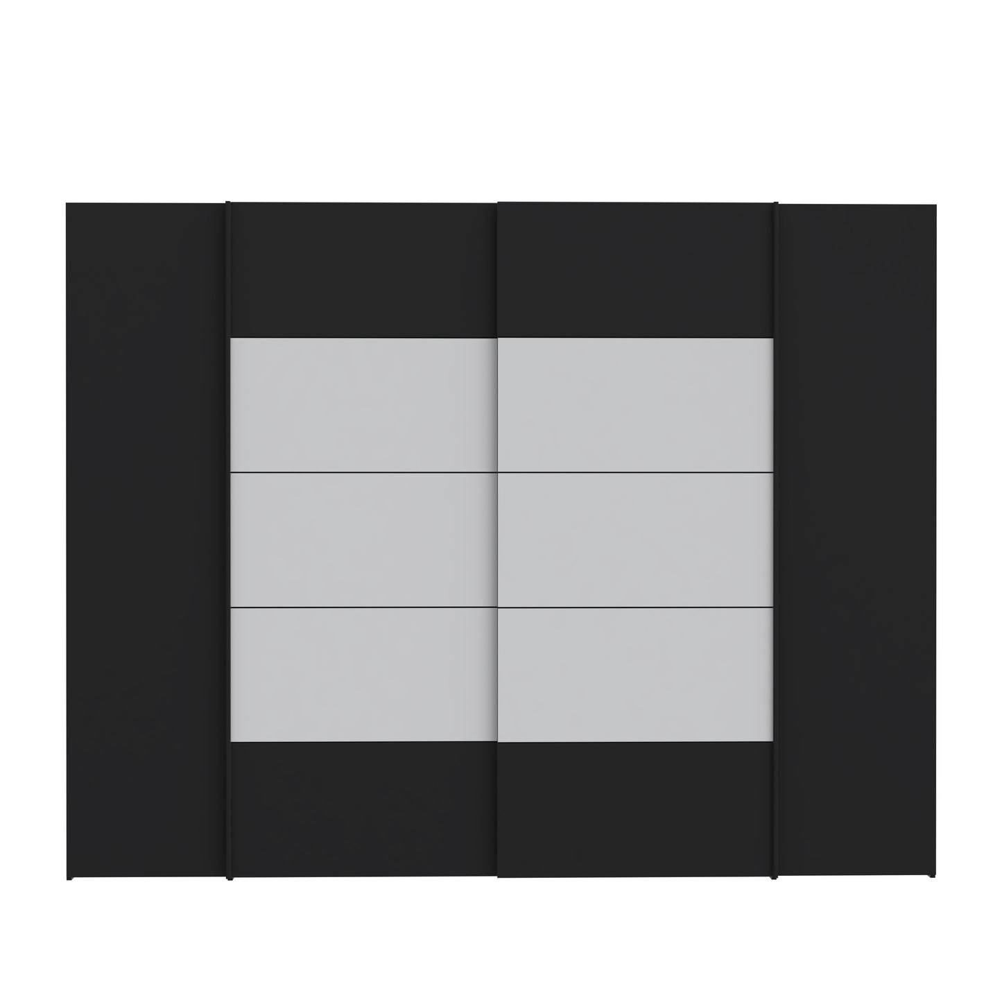 Dulap Energy Cu 4 Usi Negru Si Alb, 270 Cm