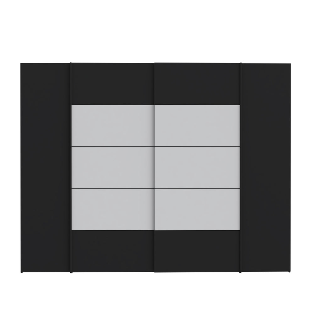Dulap Energy Cu 4 Usi Negru Si Alb, 270 Cm