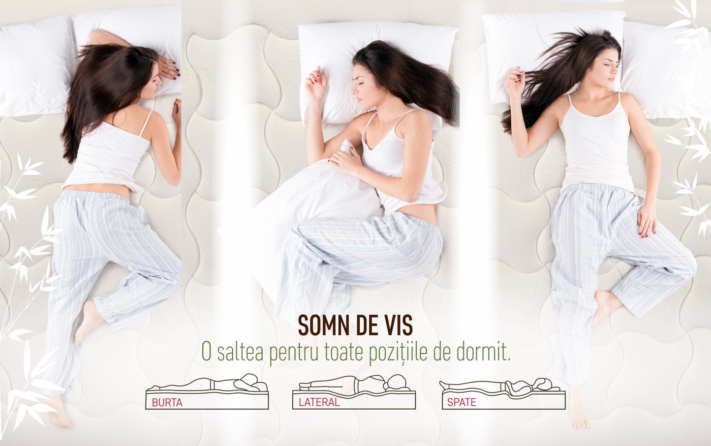 Saltea Nature Bambus, 200 x 90 Cm