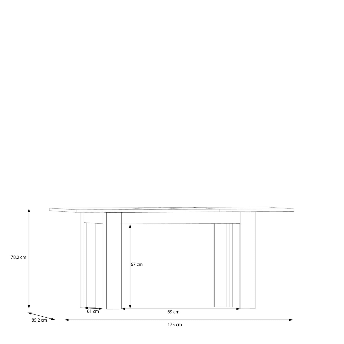 Masa Extensibila Charleston, Stejar Elegancia 120 Cm