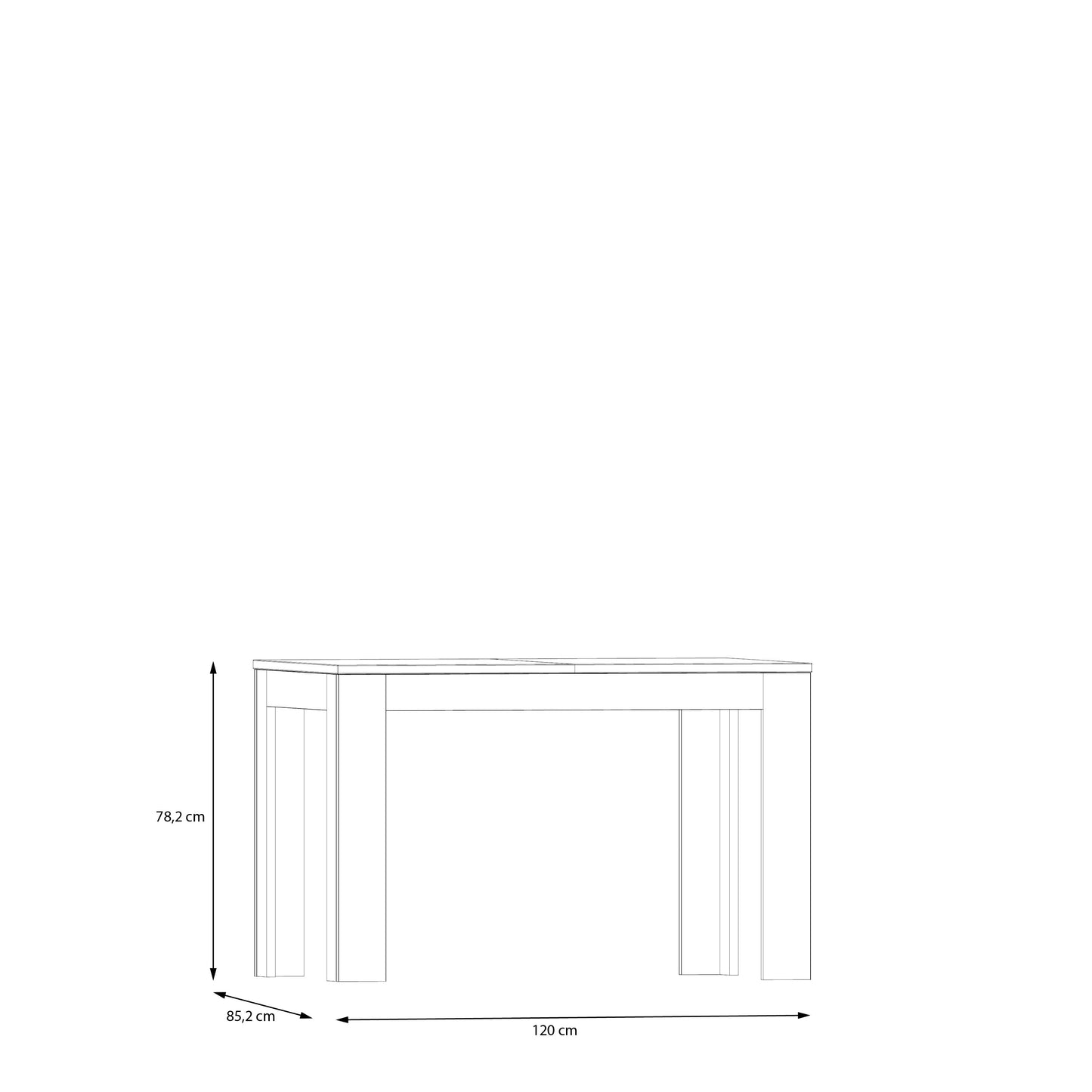 Masa Extensibila Charleston, Stejar Elegancia 120 Cm