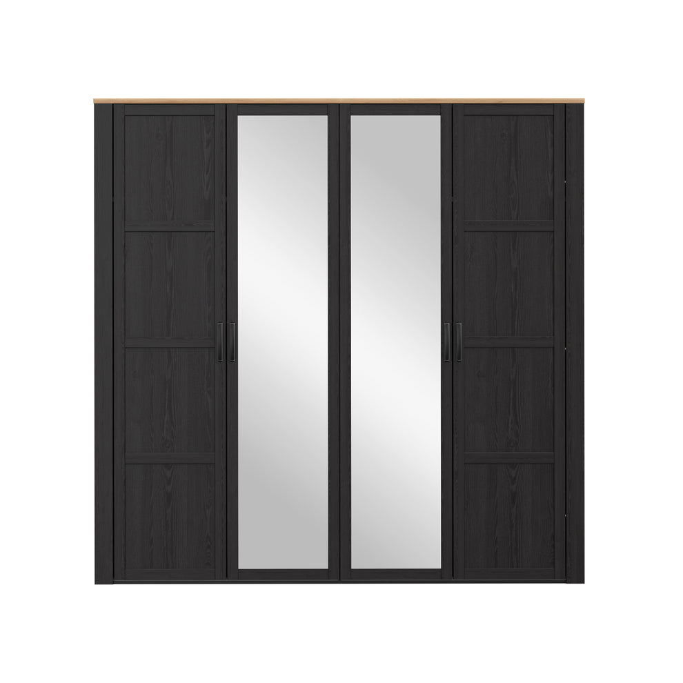 Dulap 4 Usi  Blackhit, Stejar Riviera Si Stejar Cabezone, 215,9 Cm
