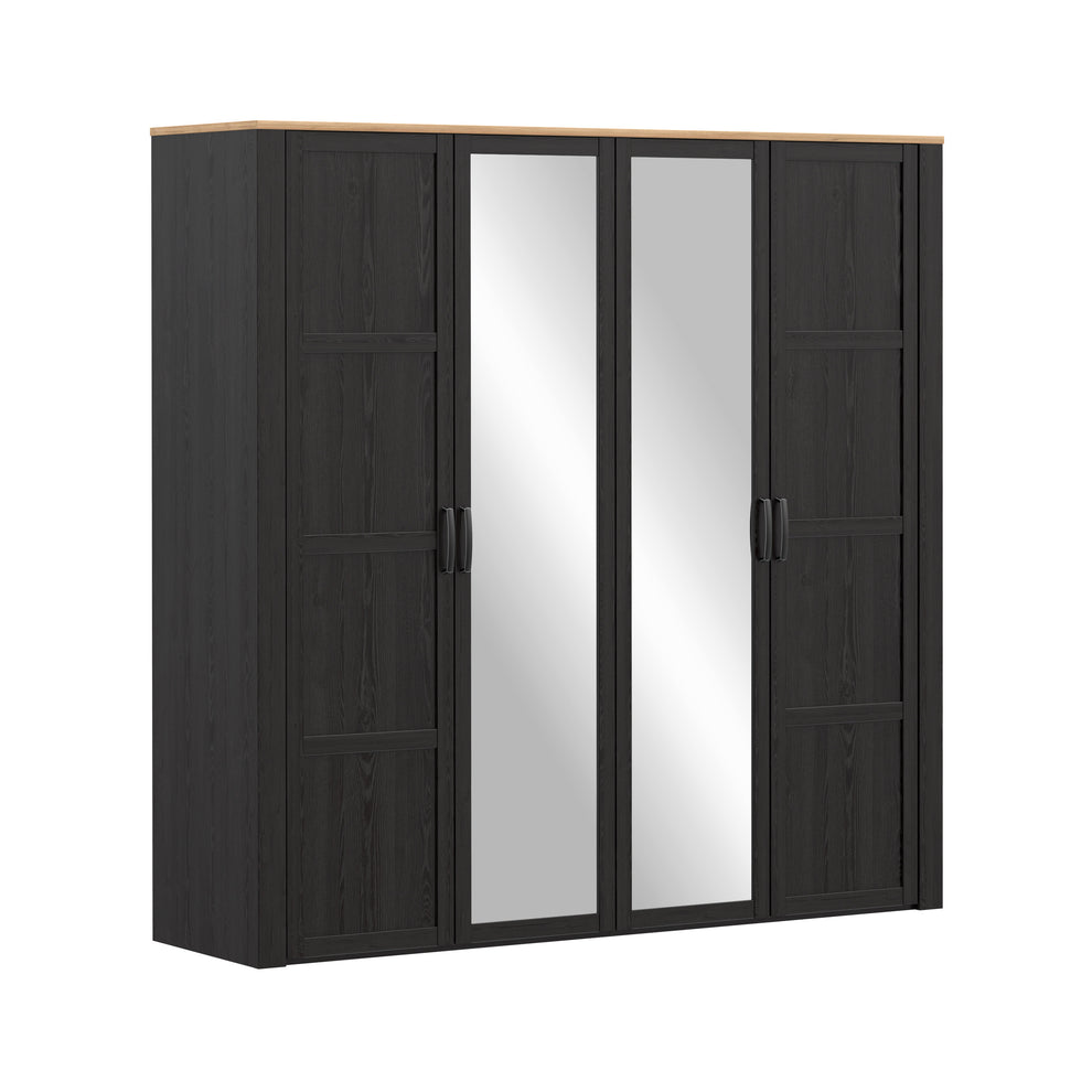 Dulap 4 Usi  Blackhit, Stejar Riviera Si Stejar Cabezone, 215,9 Cm