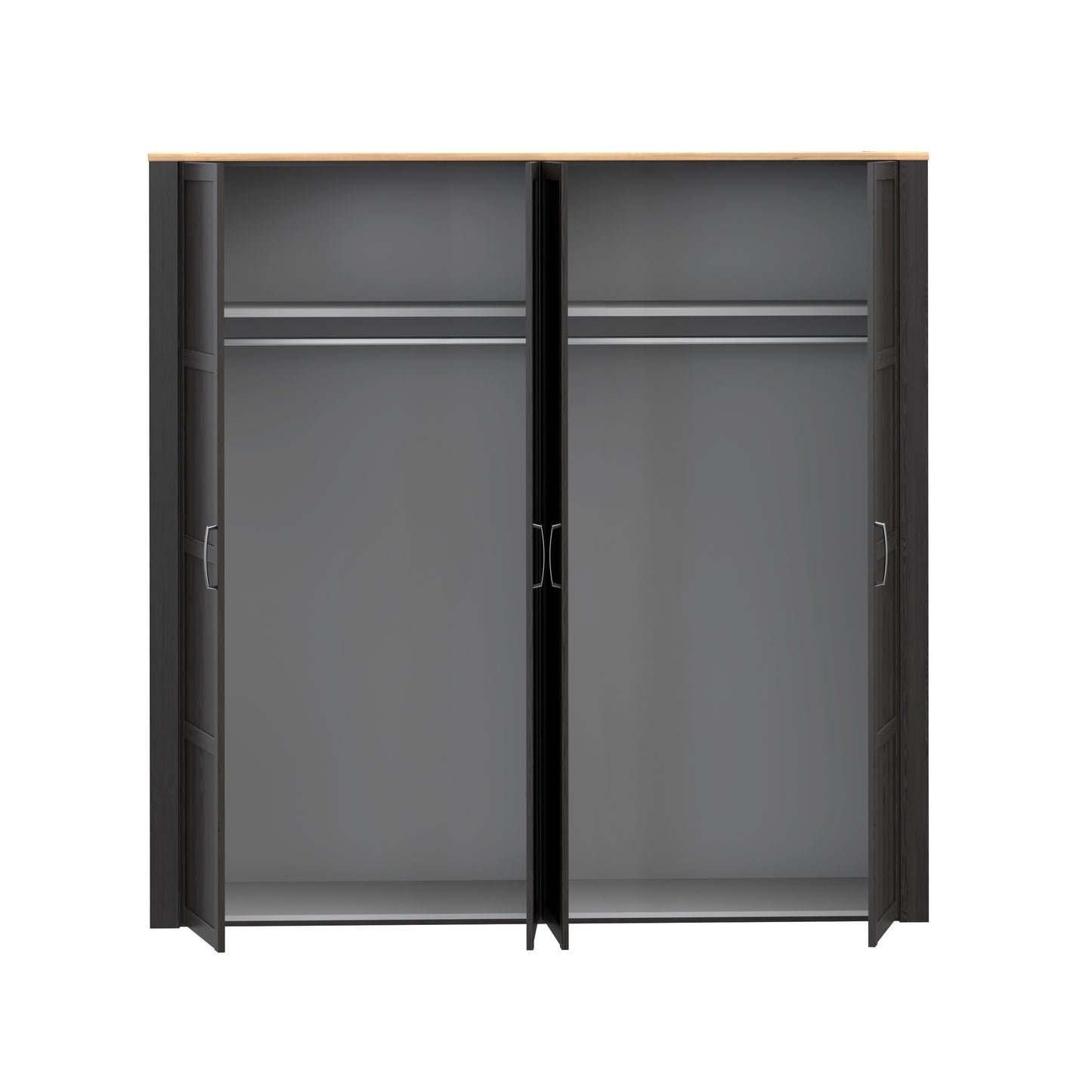 Dulap 4 Usi  Blackhit, Stejar Riviera Si Stejar Cabezone, 215,9 Cm