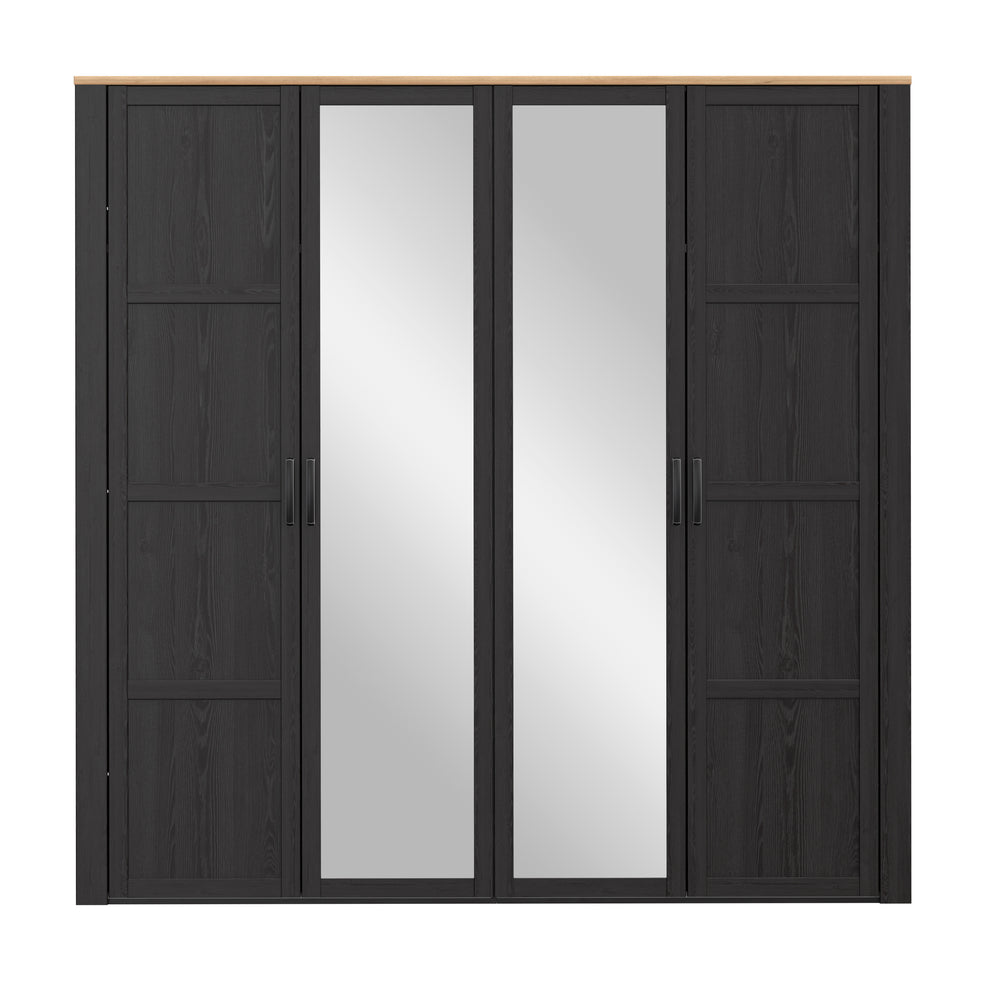 Dulap 4 Usi  Blackhit, Stejar Riviera Si Stejar Cabezone, 215,9 Cm