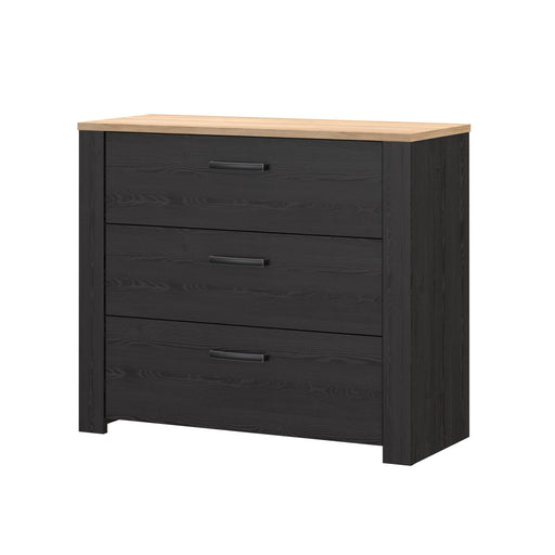 Comoda 4 Sertare Blackhit, Stejar Riviera Si Stejar Cabezone, 101,4  Cm