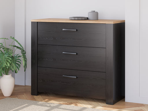 Comoda 4 Sertare Blackhit, Stejar Riviera Si Stejar Cabezone, 101,4  Cm