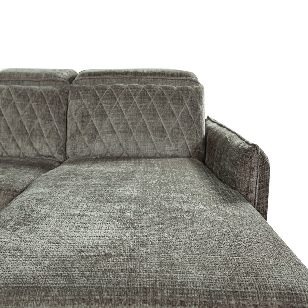 Coltar U Extensibil Tiago, Stanga, 6 Locuri, Tetiere Reglabile, Maro Cremona, 330 Cm