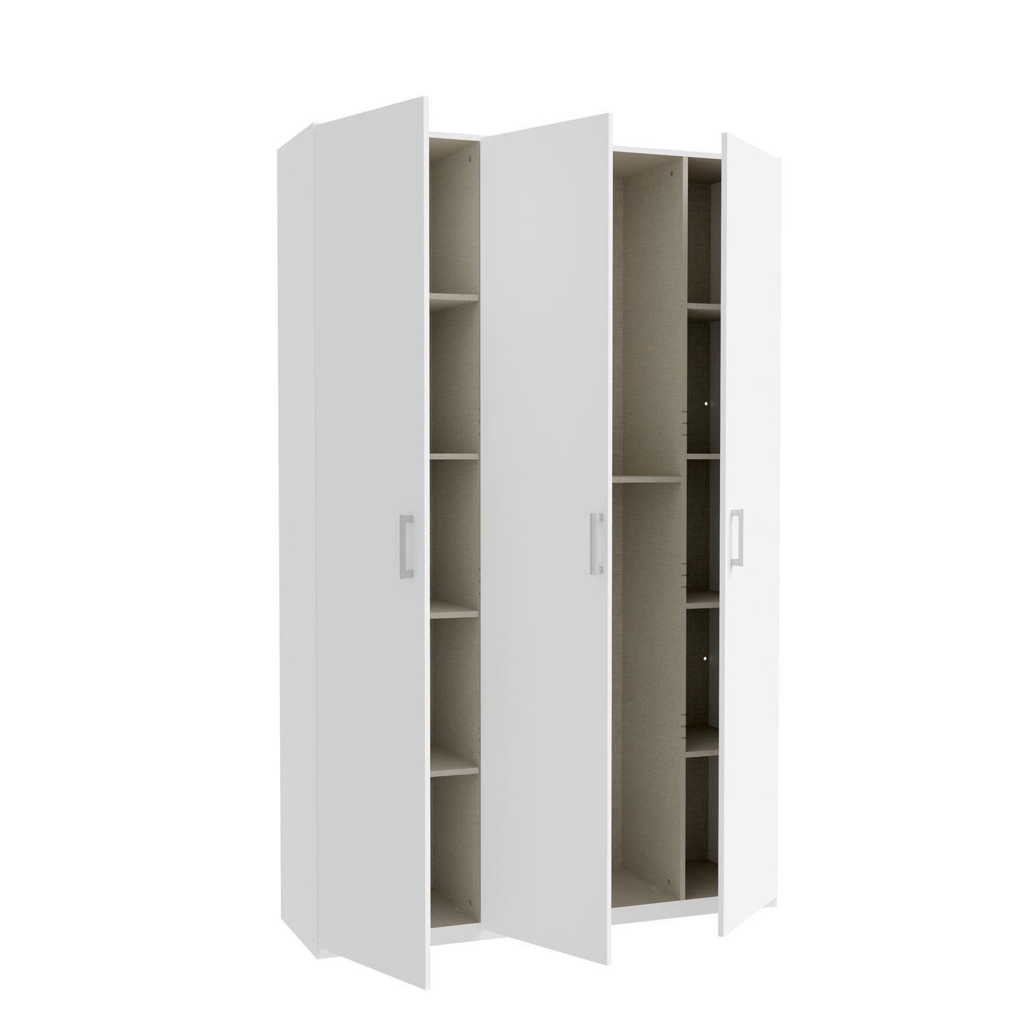 Dulap 3 Usi  Harmony Alb, 133.2 Cm