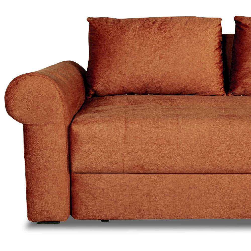 Coltar Extensibil Dreapta Trendy, 5 Locuri, Lada Depozitare, Terracotta, 275 Cm
