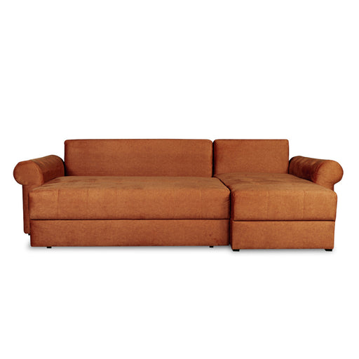 Coltar Extensibil Dreapta Trendy, 5 Locuri, Lada Depozitare, Terracotta, 275 Cm