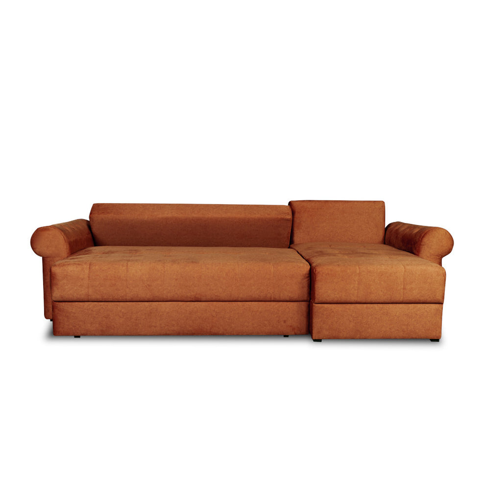 Coltar Extensibil Dreapta Trendy, 5 Locuri, Lada Depozitare, Terracotta, 275 Cm