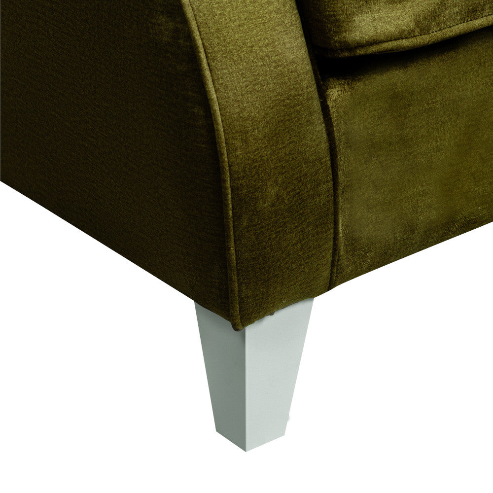 Fotoliu Chandler Capitonat, Verde Si Alb, 84 Cm