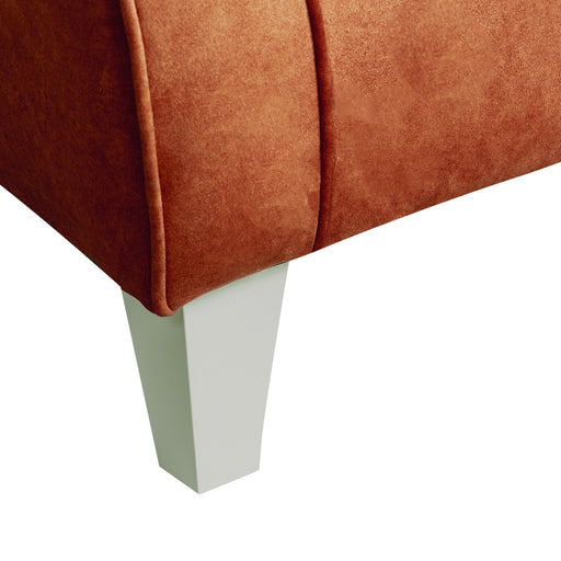 Fotoliu Chandler Capitonat, Terracotta Si Alb, 84 Cm