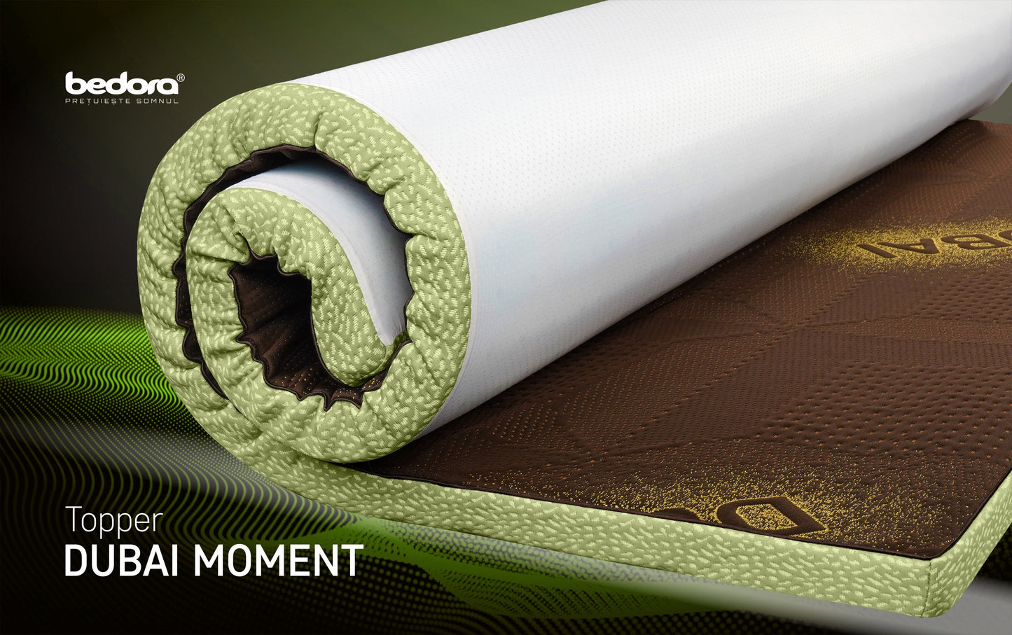 Topper Dubai Chocolate Moment, 160 x 200 x 5 Cm