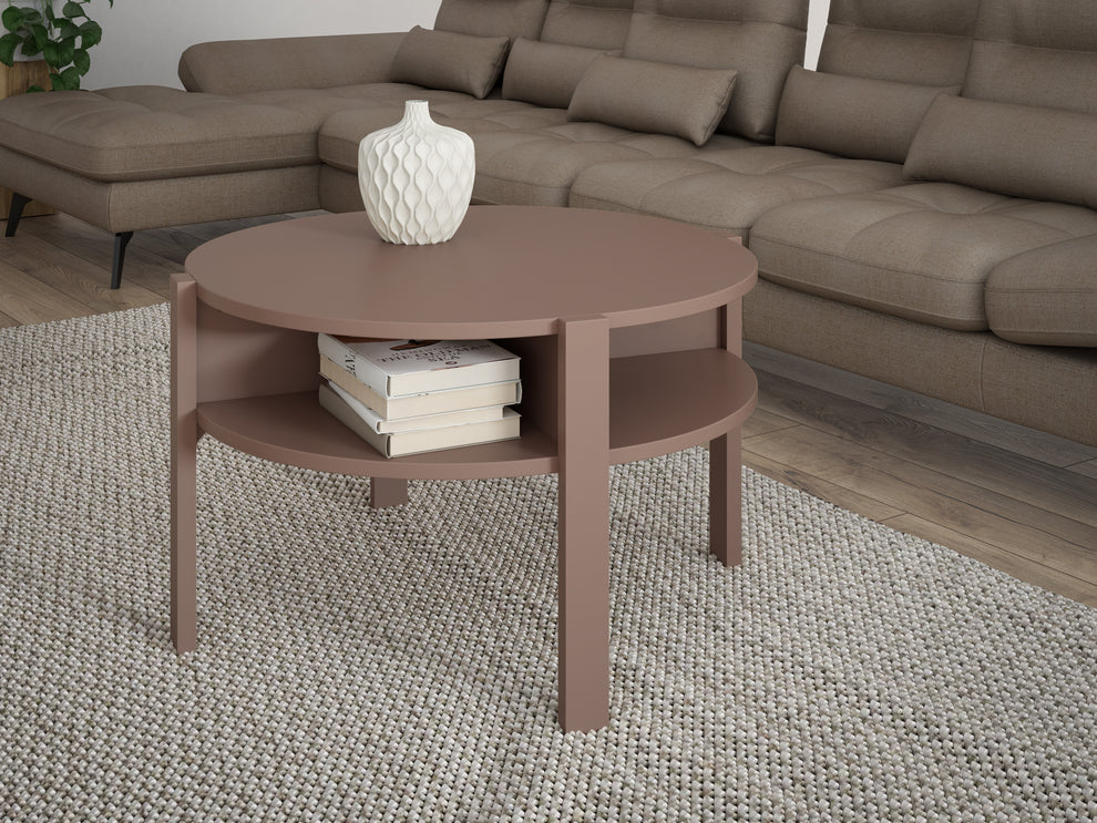 Masa Cafea Bibliotheque Terracotta, 74.4 Cm