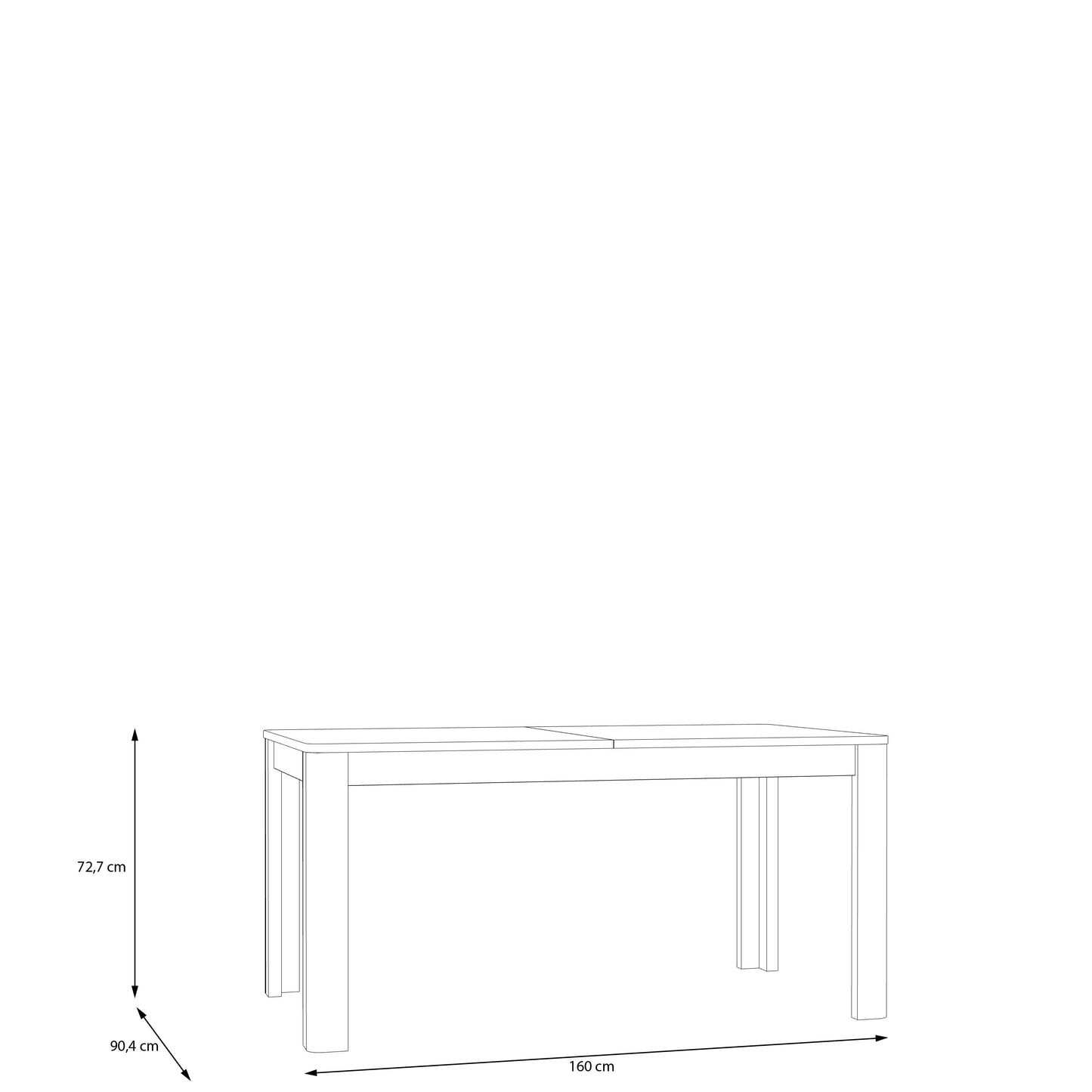 Masa Extensibila Bibliotheque Stejar Cabezone, 160 x 200 Cm