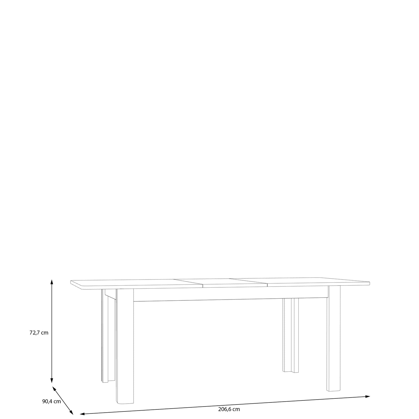 Masa Extensibila Bibliotheque Nisip, 160 X 200 Cm