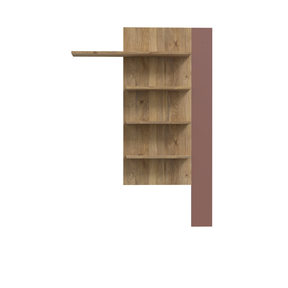 Raft Suspendat Bibliotheque, Terracotta Si Stejar Mauvella, 132. 5 Cm