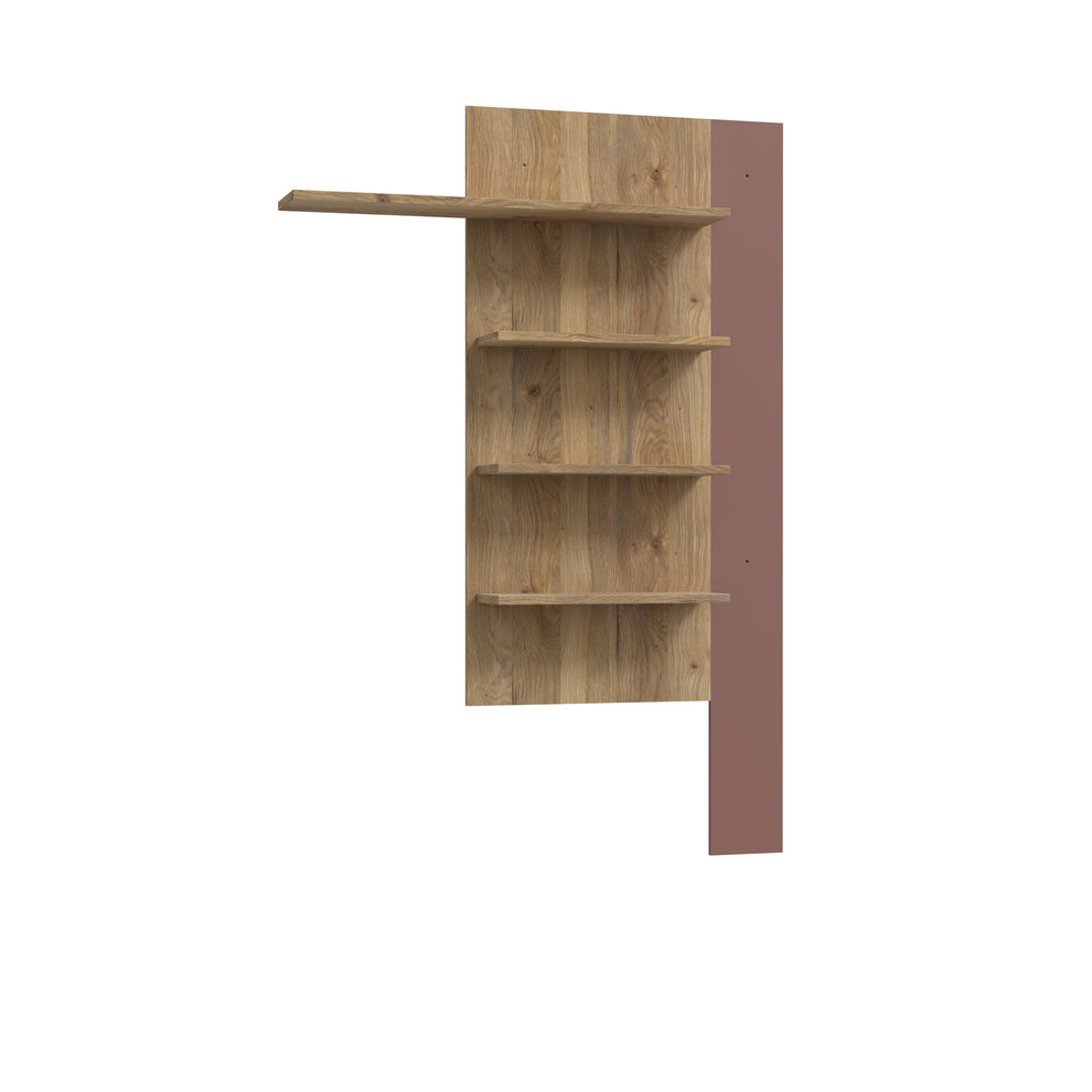 Raft Suspendat Bibliotheque, Terracotta Si Stejar Mauvella, 132. 5 Cm