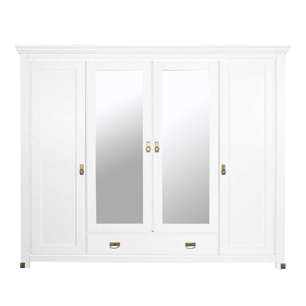 Dulap 4 Usi si 1 Sertar Saint Tropez, Vopsit Negru, 250 Cm