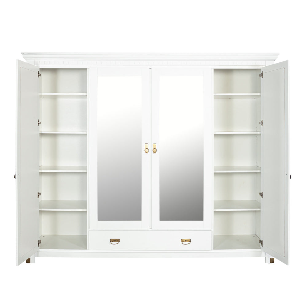 Dulap 4 Usi si 1 Sertar Saint Tropez, Vopsit Negru, 250 Cm