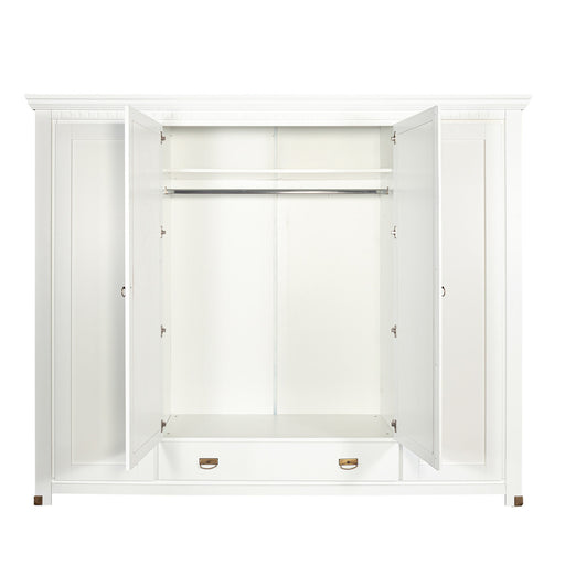 Dulap 4 Usi si 1 Sertar Saint Tropez, Vopsit Negru, 250 Cm