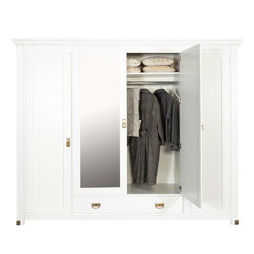 Dulap 4 Usi si 1 Sertar Saint Tropez, Vopsit Negru, 250 Cm