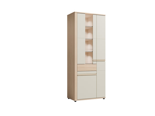 Vitrina Inalta Osaka  Kashmir Si Stejar Riva, 80 Cm