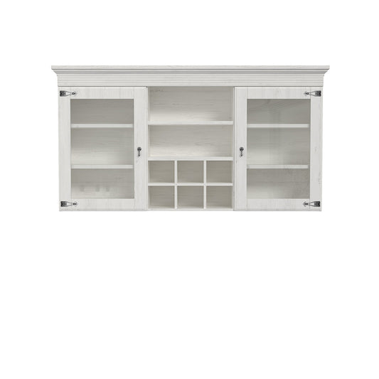 Vitrina Suprapozabil Encanto, Pin Alb, 171.3 Cm