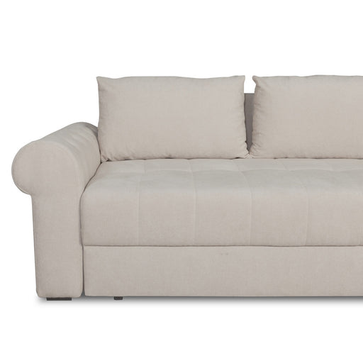 Coltar Extensibil Dreapta Trendy, 5 Locuri, Lada Depozitare, Wind 5, Crem, 275 Cm