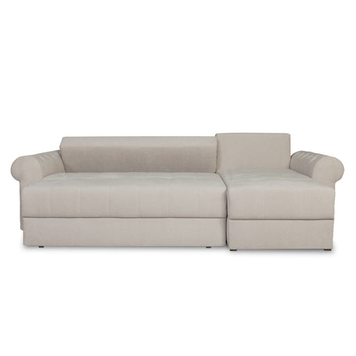 Coltar Extensibil Dreapta Trendy, 5 Locuri, Lada Depozitare, Wind 5, Crem, 275 Cm