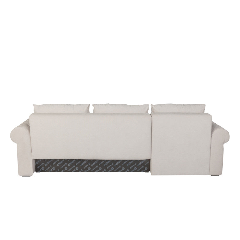 Coltar Extensibil Stanga Trendy, 5 Locuri, Lada Depozitare, Crem, Wind 5, 275 Cm