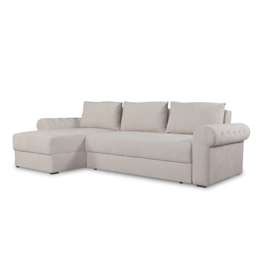 Coltar Extensibil Stanga Trendy, 5 Locuri, Lada Depozitare, Crem, Wind 5, 275 Cm