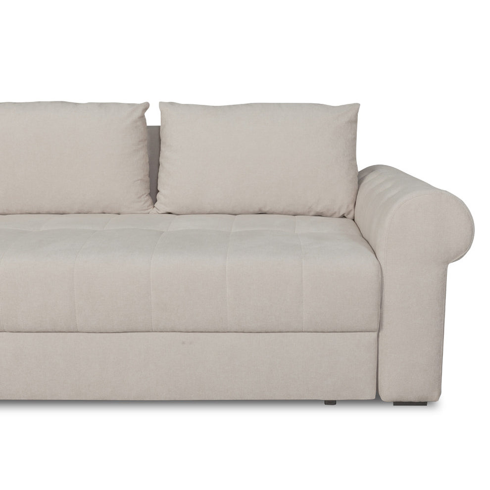 Coltar Extensibil Stanga Trendy, 5 Locuri, Lada Depozitare, Crem, Wind 5, 275 Cm