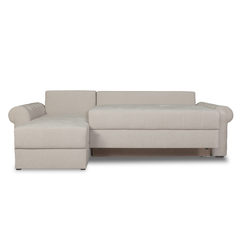 Coltar Extensibil Stanga Trendy, 5 Locuri, Lada Depozitare, Crem, Wind 5, 275 Cm