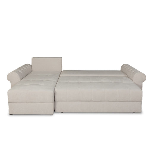 Coltar Extensibil Stanga Trendy, 5 Locuri, Lada Depozitare, Crem, Wind 5, 275 Cm