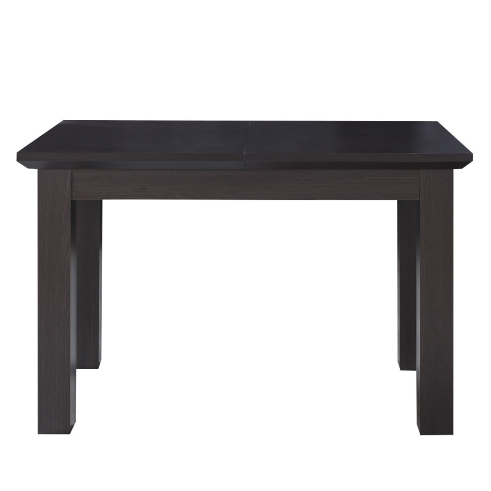 Set masa extensibila Fiona cu 4 Scaune, Brun inchis, 120/160 x 75.6 x 78 cm
