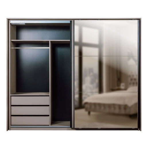 Dulap Destiny, Rama Design, 3 Despartitoare, 3 Bare Haine, 6 Polite, 5 Sertare, 250 Cm