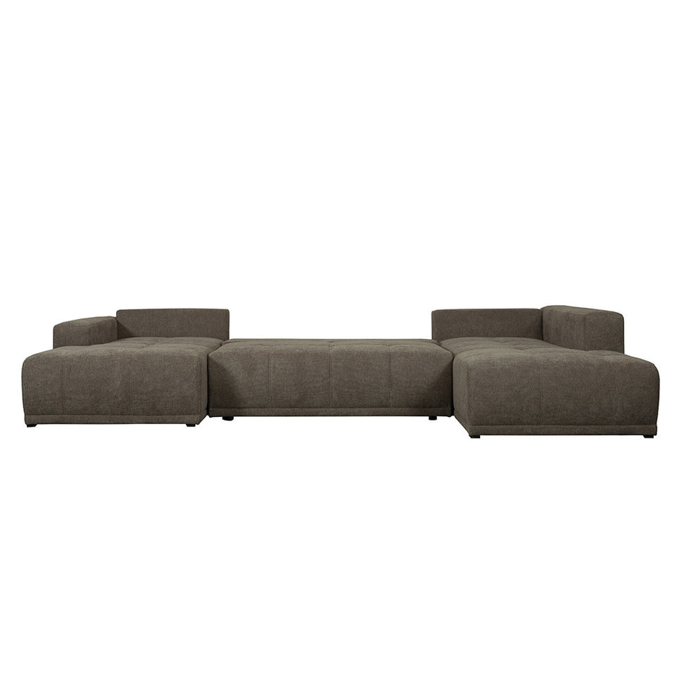 Coltar U Extensibil Otis Dreapta, 6 Locuri, Lada Depozitare, Maro, 357 Cm
