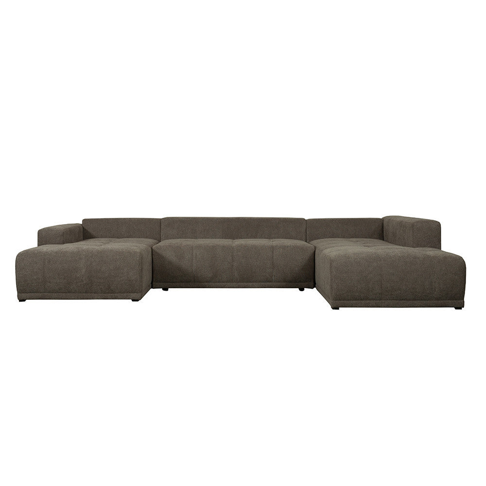 Coltar U Extensibil Otis Dreapta, 6 Locuri, Lada Depozitare, Maro, 357 Cm