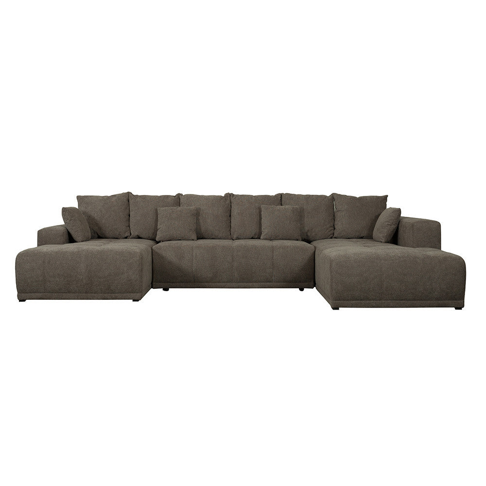 Coltar U Extensibil Otis Dreapta, 6 Locuri, Lada Depozitare, Maro, 357 Cm
