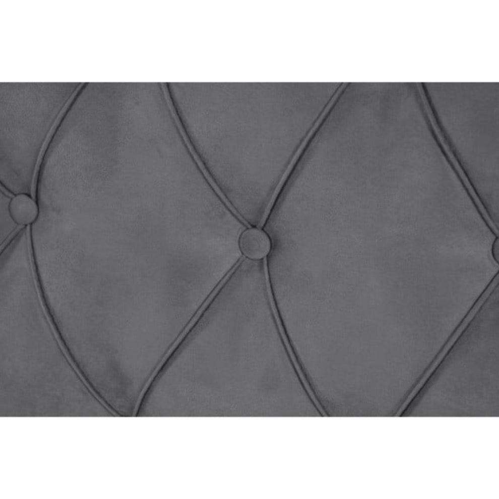 Pat Tapitat Cu Somiera Rabatabila Saint Tropez, Gri inchis, Dimensiune Saltea 140 x 200 Cm