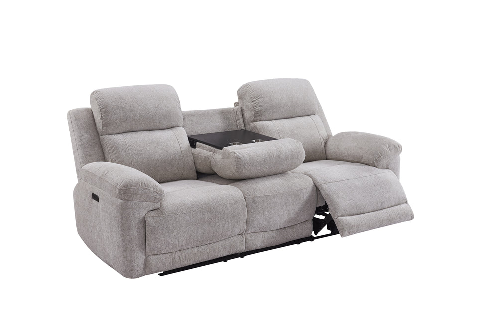 Canapea Herra 3 Locuri Cu Recliner Electric Si Bar, 227 Cm
