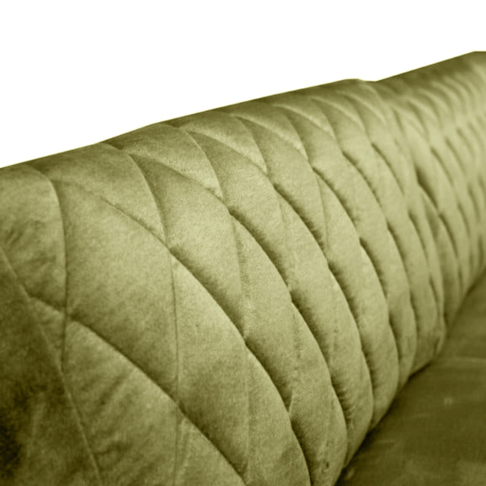 Coltar U Extensibil Tiago, Stanga, 6 Locuri, Tetiere Reglabile, Verde Olive, 330 Cm