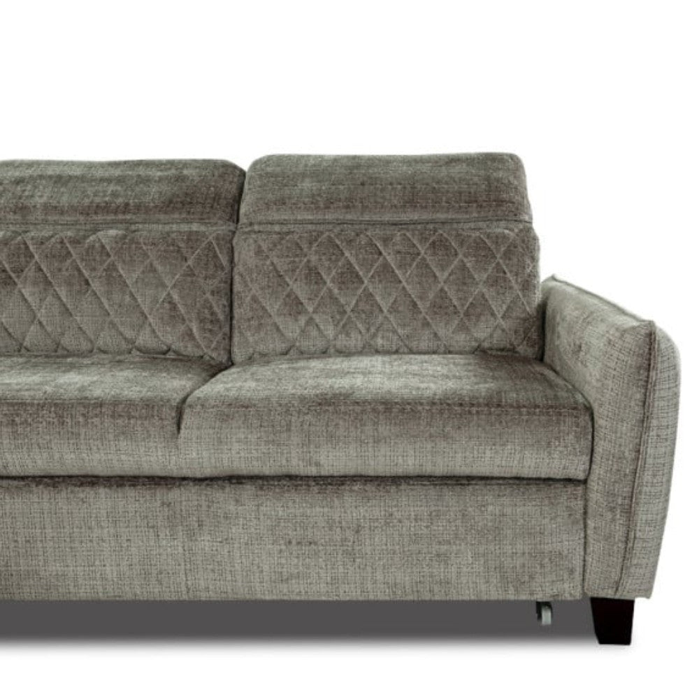 Coltar Extensibil Cu Otoman Stanga Tiago, 5 Locuri, Tetiere Reglabile, Maro, 255 Cm